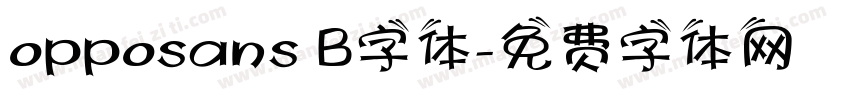 opposans B字体字体转换